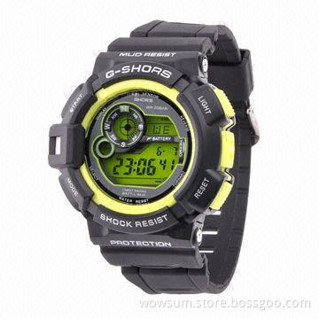 Men's sports watch, various colors are available, with eco-friendly material